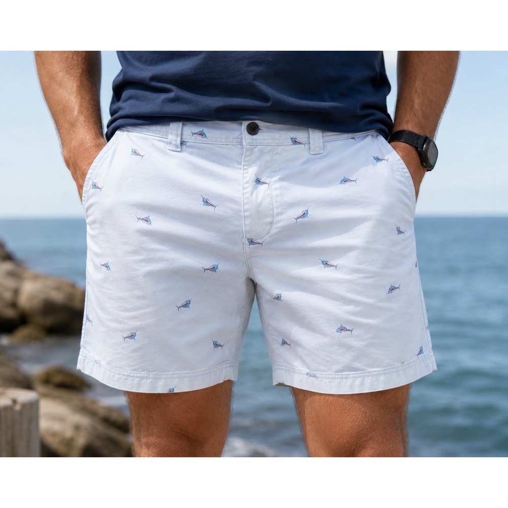 St John's Bay Shorts Fishing Sailing Boating Men's 40 Nautical Swordfish Stretch